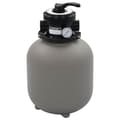 vidaXL Sandfilter med 4-vägsventil grå 350 mm grå