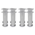 vidaXL Soffben 8 st rund krom 180 mm Silver