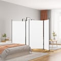 Miniatyrbild 1 av 8: vidaXL Rumsavdelare 4 paneler vit 346x180 cm tyg Vit