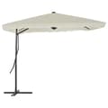 vidaXL Trädgårdsparasoll med stålstång 250x250 cm sand Beige
