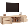 Miniatyrbild 5 av 10: vidaXL Tv-bänk 176x37x47,5 cm massiv furu Brun