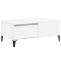 vidaXL Soffbord vit 90x50x36,5 cm konstruerat trä Vit
