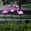 Miniatyrbild 1 av 4: HI Soldriven LED trädgårdsflamingo 3 st Rosa
