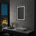 Miniatyrbild 1 av 9: vidaXL Badrumsspegel LED med touch-sensor 60x80 cm Silver