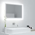 vidaXL Badrumsspegel med LED vit 60x8,5x37 cm akryl Vit