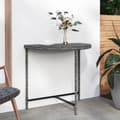 vidaXL Trädgårdsbord grå 80x50x75 cm konstrotting grå