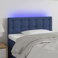 vidaXL Sänggavel LED blå 90x5x78/88 cm tyg Blå