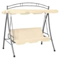 vidaXL Hammock med tak sandvit Vit