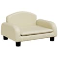 vidaXL Barnsoffa gräddvit 50x40x30 cm konstläder Kräm
