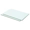 vidaXL Hyllplan 2 st glas genomskinlig 50x25 cm Transparent