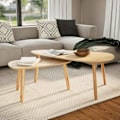 Miniatyrbild 1 av 10: vidaXL Soffbord 2 st massiv furu brun Brun
