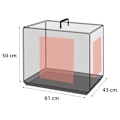 Miniatyrbild 4 av 5: FLAMINGO Djurbur galler med skjutdörr Mezo S 43x61x50 cm svart Svart