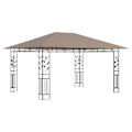 Miniatyrbild 2 av 6: vidaXL Paviljong med myggnät 4x3x2,73 m taupe 180 g/m² Taupe