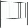 vidaXL Staketpanel Woerden med stolpar stål 1,7x1 m antracit Antracit