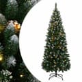 vidaXL Plastgran 300 LEDs 180 cm Grön