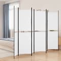 vidaXL Rumsavdelare 6 paneler vit 300x200 cm tyg Vit