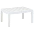 vidaXL Trädgårdsbord vit 78x55x38 cm plast Vit
