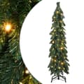 vidaXL Belyst plastgran med 80 LEDs 150 cm Grön