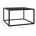 Miniatyrbild 5 av 5: vidaXL Soffbord svart med svart glas 60x60x35 cm Svart