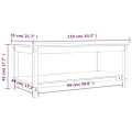 Miniatyrbild 8 av 8: vidaXL Soffbord 110x55x45 cm massiv furu Brun