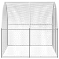 Miniatyrbild 8 av 9: vidaXL Hönsbur för utomhusbruk 3x4x2 m galvaniserat stål Silver