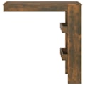 Miniatyrbild 3 av 10: vidaXL Barbord väggmonterat rökfärgad 102x45x103,5 cm konstruerat trä Brun