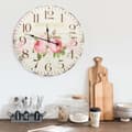 vidaXL Väggklocka vintage blomma 60 cm multifärg