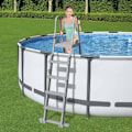 Miniatyrbild 1 av 8: Bestway Poolstege Flowclear 4 steg 132 cm grå