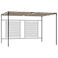 Miniatyrbild 1 av 7: vidaXL Paviljong med infällbart tak 3x4x2,3 m taupe 180 g/m² Taupe