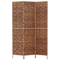 Miniatyrbild 3 av 9: vidaXL Rumsavdelare 3 paneler brun 122x180 cm vattenhyacint Brun