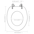 Miniatyrbild 9 av 9: vidaXL Toalettsitsar med lock 2 st MDF vit Vit