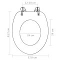 Miniatyrbild 9 av 9: vidaXL Toalettsitsar med lock 2 st MDF savann multifärg