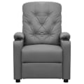Miniatyrbild 2 av 8: vidaXL Reclinerfåtölj grå konstläder grå