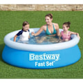 Miniatyrbild 1 av 3: Bestway Uppblåsbar pool Fast Set rund 183x51 cm blå