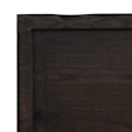 Miniatyrbild 6 av 10: vidaXL Vägghylla mörkbrun 220x50x(2-4) cm behandlad massiv ek Brun