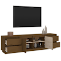 Miniatyrbild 5 av 10: vidaXL Tv-bänk honungsbrun 176x37x47,5 cm massiv furu Brun