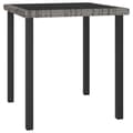 vidaXL Trädgårdsbord grå 70x70x73 cm konstrotting grå