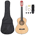 Miniatyrbild 1 av 10: vidaXL Gitarr för barn 8 delar klassisk 1/2 34" Brun