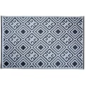 Miniatyrbild 2 av 10: Esschert Design Utomhusmatta 120x186 cm grafisk OC12 Svart