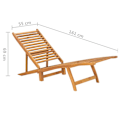 Miniatyrbild 5 av 6: vidaXL Solsäng massiv teak Brun