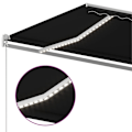 Miniatyrbild 6 av 10: vidaXL Automatisk markis med vindsensor & LED 4x3 m antracit Antracit