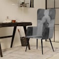 Miniatyrbild 1 av 10: vidaXL Öronlappsfåtölj grå äkta läder grå
