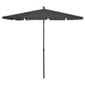 vidaXL Parasoll med stång 210x140 cm antracit Antracit