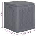 Miniatyrbild 7 av 7: vidaXL Dynbox grå PP rotting 90 l Grå