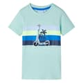 vidaXL T-shirt för barn ljus mintgrön 140 Grön