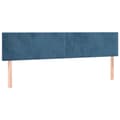 vidaXL Huvudgavlar 2 st mörkblå 80x5x78/88 cm sammet Blå