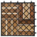 Miniatyrbild 4 av 6: vidaXL Trall 30 st vit 30x30 cm massivt akaciaträ Vit