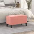 vidaXL Bänk rosa 70x35x41 cm sammet Rosa
