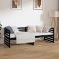 Miniatyrbild 3 av 10: vidaXL Dagbädd svart 80x200 cm massiv furu Svart