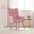 vidaXL Vilstol rosa sammet Rosa